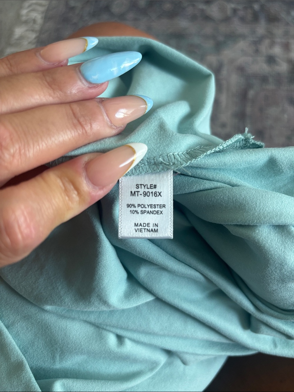 Zenana Mint Plus-Size Lounge 2-piece Set - Short Sleeve Top & Biker Shorts - Picture 3 of 3